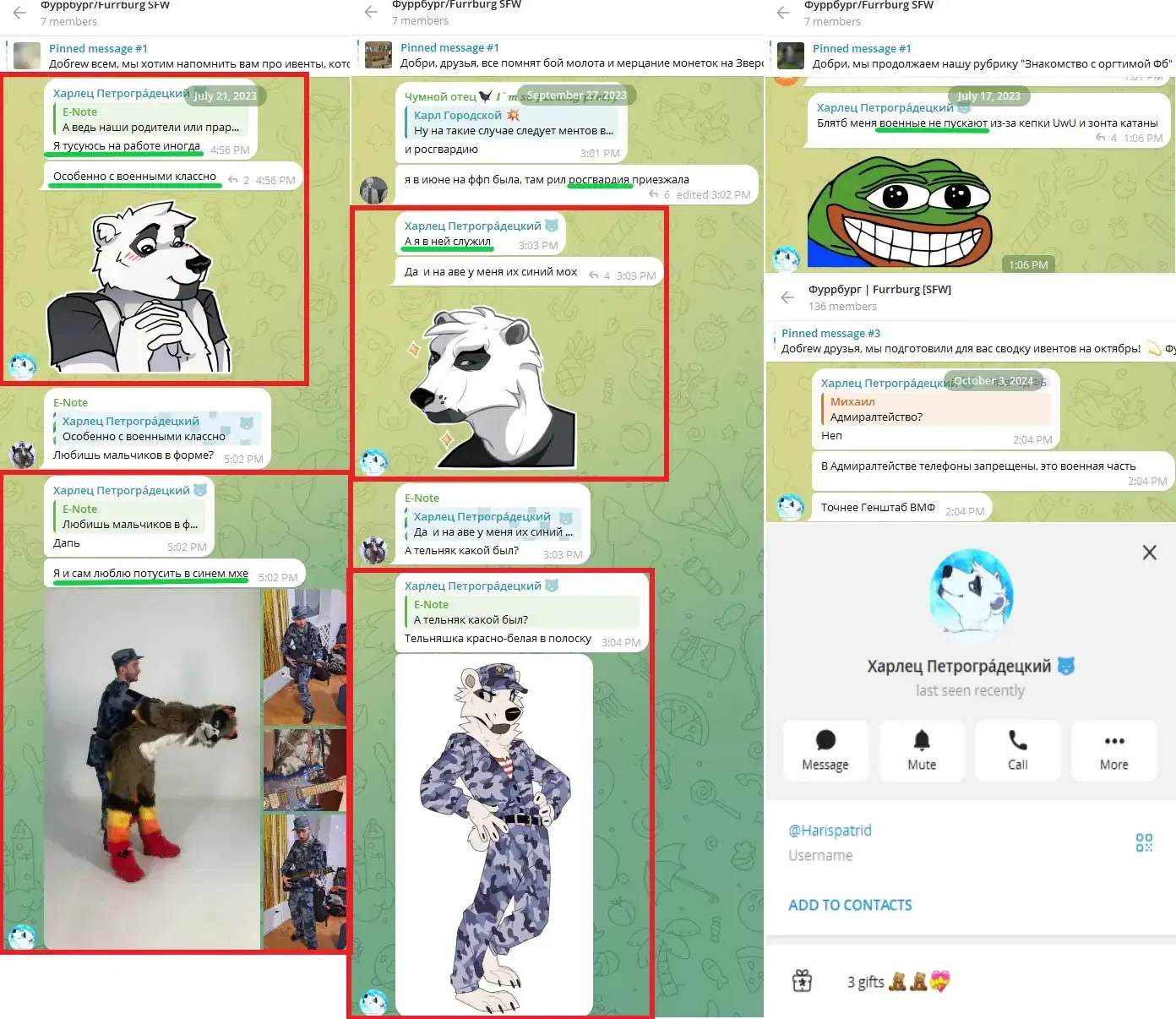 Ворожко телеграм скріни